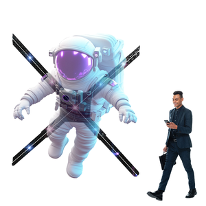 จอแสดงผลโฮโลแกรม 3 มิติ แบบพัดลม ขนาด 42-99 ซม. 4 ใบพัด |   โปรเจคเตอร์โฮโลแกรมโฆษณา LED ความสว่าง 2500cd รับประกัน 1 ปี - Product Image 3