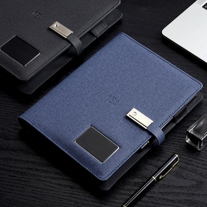Agenda en cuir PU A5 Business Elite avec calculatrice, porte-cartes multiples, fermeture magnétique, boucle à feuilles mobiles, cadeau - Product Image 3