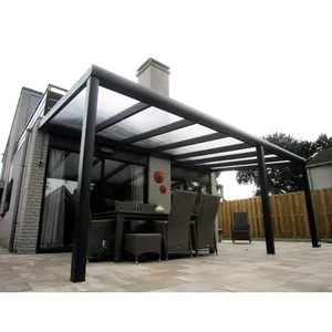 Pergola da giardino di vendita calda europea per esterni/Pergola bioclimatica sistema di tetto per Pergola in alluminio supporto impermeabile