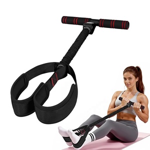 Bande de Résistance à Pédale en Latex Améliorée 55lbs avec Poignée pour Exercices Assis, Équipement de Gymnastique, Entraînement de la Force des Abdos <span class=keywords><strong>et</strong></span> du Core, Thérapie Physique - Product Image 1