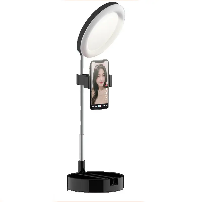 LED Selfie Ring Light 10 Flexible Cell Phone Stand Led Selfie Ring Light For Live Stream Video Chat Mobile Phone Stand Holder