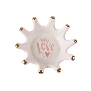 Dehua <span class=keywords><strong>gioielli</strong></span> in ceramica bianca espositore porta anello moderno a forma di <span class=keywords><strong>corona</strong></span> orecchini collana bracciali portagioie in ceramica - Product Image 1