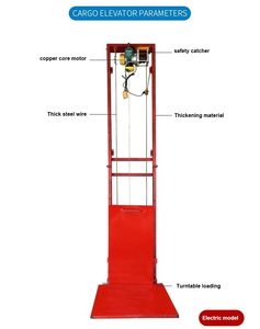 Ascensore Idraulico Verticale <span class=keywords><strong>per</strong></span> Merci, <span class=keywords><strong>Montacarichi</strong></span> Economico a Parete <span class=keywords><strong>per</strong></span> Interni ed Esterni - Product Image 2