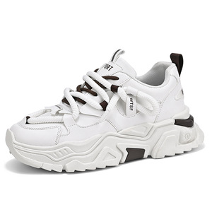 Men's <b>Shoes</b> New Autumn Trendy Versatile Youth Sneakers Casual Thick-Soled <b>Height</b>-<b>Increasing</b> White Running <b>Shoes</b> Mesh Lace-Up - Product Image 5