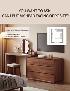 <span class=keywords><strong>Commode</strong></span> en bois massif intégrée, meuble de rangement contemporain pour chambre à coucher, table de maquillage, bureau d'ordinateur, bureau avec éclairage LED - Product Image 2