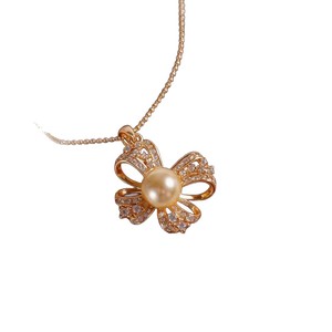 31427 Accesorios de Perlas DIY, Colgante de Plata S925 con Lazo Redondo y Bonito de 8-9 mm, Colgante de Collar con Base Redonda Vacía de 8-9 mm - Product Image 5