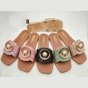 Sandales plates en PVC légères et confortables pour femmes, style simple, décontractées, plage, mode en gros - Product Image 2