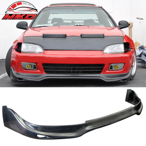 เหมาะสำหรับ Honda Civic ปี 1992-1995 JDM JUN Style ชุดแต่งกันชนหน้า สีดำดิบ - Product Image 1