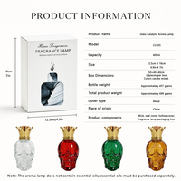 Lampe aromatique catalytique en verre en forme de crâne d'Halloween, brûleur d'huile parfumée, désodorisant, personnalisable OEM pour la décoration de la maison, des hôtels et des fêtes