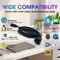 Kamera Eksternal Ponsel Android Tipe-C Mikro Ukuran Terkecil 12x12mm DIY 720P 1MP 1080P 2MP Dengan Audio