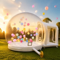 Château gonflable transparent en PVC pour centre commercial, aire de jeux intérieure avec piscine à balles pour événements