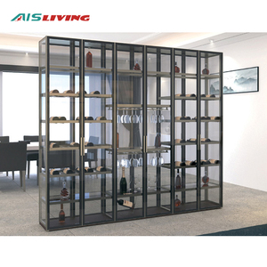 Stylish Modern New Design Aluminum Glass Door Wardrobe Closet Metal Glass Wardrobe Cabinet <strong>Wardrope</strong> Bedroom Wardrobes Baby - Product Image 2