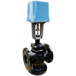 Vanne de régulation de débit de bonne qualité avec actionneur électrique 24vac 0-10vdc modulant - Product Image 1