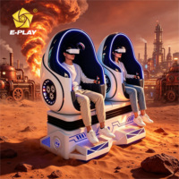 Machine de jeu VR 9D Eplay, chaise de réalité virtuelle 2 places, machine de tir, montagnes russes avec lunettes de réalité virtuelle 3D, machine œuf de réalité virtuelle 9D