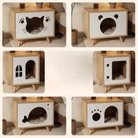 Table de chevet chat lit intégré chat lit petite chambre chevet armoire armoire de rangement quatre saisons chat maison