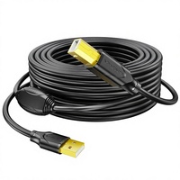 Câble d'extension d'imprimante Mindpure Active USB 2.0 avec amplificateur de signal, 10m 15m, FE1.1S, blindé en cuivre étamé pour imprimante de bureau