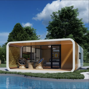 Cabane en bois imperméable avec balcon et terrasse, structure en acier, pour villa, parc, <span class=keywords><strong>vacances</strong></span>, camping ou usage professionnel - Product Image 3