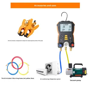 Xinsite ऑटोमोटिव एयर कंडीशनिंग <span class=keywords><strong>r134a</strong></span> रेफ्रिजरेटर गेज वैक्यूम वाल्व डिजिटल दबाव गेज एब्स सामग्री 0.1-5 mpa रेंज - Product Image 3