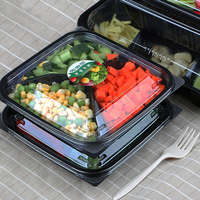 Boîte à compartiments multiples de qualité alimentaire jetable en plastique de haute qualité pour repas et fruits