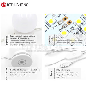 5V LED Tường Bóng Đèn <span class=keywords><strong>Make</strong></span> Up Ánh Sáng Gương Đèn Dimmable Ánh Sáng Led Kit Cảm Ứng Chuyển Đổi Mỹ Phẩm Bàn Trang Điểm Lights Set - Product Image 4