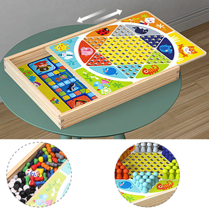 <span class=keywords><strong>Jeu</strong></span> <span class=keywords><strong>de</strong></span> société éducatif en bois 7-en-1 pour enfants, comprenant l'échecs chinois, le <span class=keywords><strong>jeu</strong></span> <span class=keywords><strong>de</strong></span> Go, le <span class=keywords><strong>jeu</strong></span> <span class=keywords><strong>de</strong></span> dames volantes, le Gomoku, boîte <span class=keywords><strong>de</strong></span> rangement pour jeux d'intérieur - Product Image 4