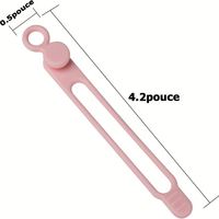 Attaches de câbles rectangulaires en silicone USSE – Organiseur de fils pour écouteurs, téléphones, ordinateurs – Fixation réutilisable pour cuisine, salon, salle de bain