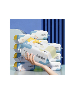 Lingettes Premium pour les mains et <span class=keywords><strong>la</strong></span> bouche des bébés avec couvercle, douces et non irritantes, pour le nettoyage domestique, 80 lingettes par paquet. - Product Image 5