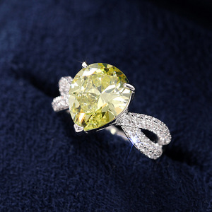Anello a forma di goccia per donna, elegante gioiello da dito alla moda - Product Image 4