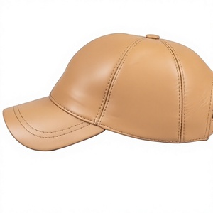 Autumn <b>Winter</b> Warm Genuine Leather Baseball <b>Cap</b> Windproof Thermal Soft Leather Dad Hat <b>Men</b> Outdoor Ear Protection <b>Cap</b> - Product Image 1