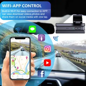 듀얼 렌즈 자동차 대시 캠 2K + 1080P 미니 WiFi DVR 야간 투시경 전면 및 후면 녹음 블랙 박스 - Product Image 4