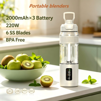 Draagbare Blender Magnetische Snelle Oplading 600ml 12V 18650 Li-Batterij 6000mAh 6 Bladen Sapcentrifuge IJsvergruizer Mengbeker CE FCC ROHS