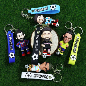 Cadeau promotionnel de football personnalisé - Porte-clés de football en silicone souple en gros, porte-clés pour fans et souvenir d'événement d'entreprise - Product Image 1