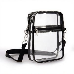 <span class=keywords><strong>Bolso</strong></span> cruzado transparente de PVC transparente personalizado para <span class=keywords><strong>mujer</strong></span>, tamaño pequeño, a la moda, <span class=keywords><strong>impermeable</strong></span>, con cremallera, caramelo para escuela, uso al aire libre, XL - Product Image 3