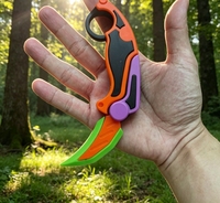 Couteau Karambit Mini Pliant Portable à Griffe de Gravité en Plastique Imprimé en 3D Promotionnel