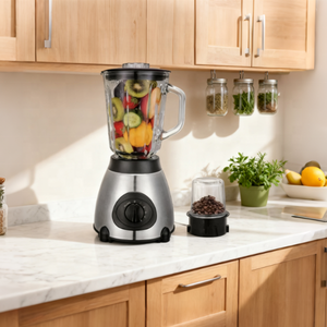 Licuadora Multifuncional <span class=keywords><strong>de</strong></span> Vidrio para Preparar Smoothies, Ideal para Pequeños Cafés, Panaderías y Hogares, Preparación <span class=keywords><strong>de</strong></span> Bebidas, Cócteles y Mantequillas <span class=keywords><strong>de</strong></span> Frutos Secos - Product Image 1