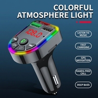 Großhandel S2 Kabelloser Auto-BT-5.0-FM-Transmitter Radioempfänger PD-Autoladegerät MP3-Auto-Audio-Musikadapter 2 USB-Anschlüsse