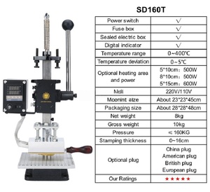 Mini Hot Foil Stamping <strong>Machine</strong> Gold Silver Foil Leather Logo Embossed T <strong>Slot</strong> Hot Stamping <strong>Machine</strong> - Product Image 5