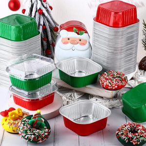 Moule à cupcakes jetable en aluminium, plateau de cuisson 300 ml/10 oz, carré, avec couvercle en plastique de qualité alimentaire, procédé blister - Product Image 3