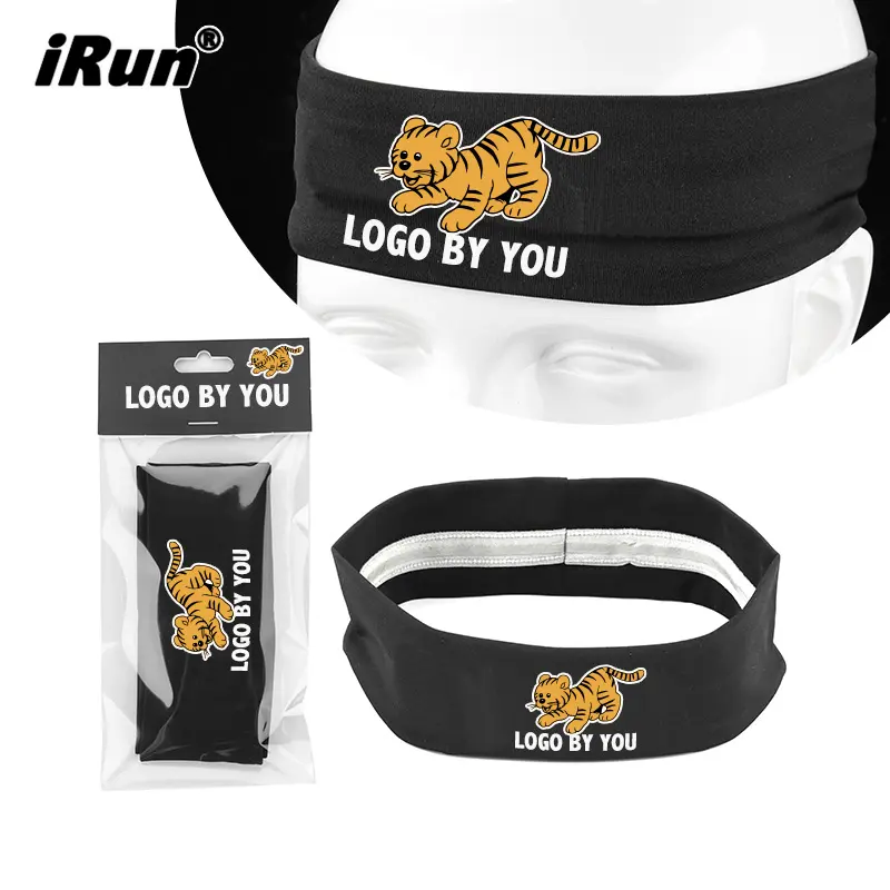 IRun Fashion Flower Headband Headwear Elasticity Turban Headbands Luxury Sport Headband Custom Logo Stretchy Sports Head Band