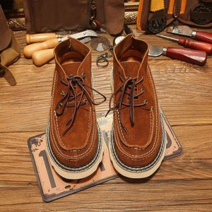 Chaussures en daim rehaussantes antidérapantes et résistantes à l'usure pour hommes, modèle 2025 – Bottes de travail polyvalentes, décontractées et respirantes au design tendance - Product Image 2