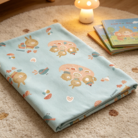 Tissu en coton 100% écologique, imprimé sur mesure, ours Dudu, pour vêtements de bébé, directement de l'usine