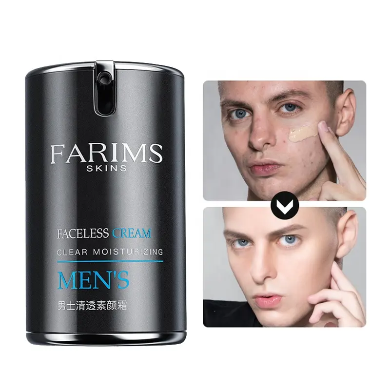 Private Label Natural Vegan Men'S Makeup Lazy Cream Face Concealer Whitening Brightening Isolation Men Tone Up Cream