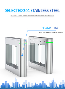 Người đi bộ truy cập cổng máy ba con lăn Swing cổng quẹt thẻ nhận dạng khuôn mặt cánh cổng cộng đồng kiểm soát truy cập tham dự - Product Image 6