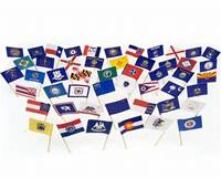 Tusuk Gigi Bendera Negara Bagian Missouri, Dekorasi Topper Cupcake, Tusuk Gigi Koktail Mini Bendera Kecil