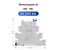 Relais électromagnétique à semi-conducteurs ultra-mince HF41F 24-ZS 24V sur rail DIN 41F-1Z-C2-1 miniature pour usage de protection sur carte de circuit imprimé