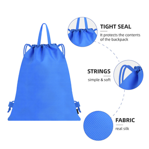 Custom Logo Practical Non-Woven Waterproof <b>Drawstring</b> Gym Bags / Sport <b>Drawstring</b> Bag - Product Image 3