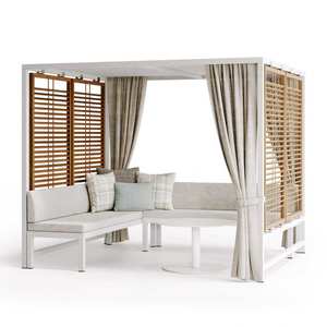 Cabana Bed <strong>Outdoor</strong> Patio Garden Furniture <strong>Outdoor</strong> <strong>Daybed</strong> <strong>with</strong> Gazebo Lounge <strong>Canopy</strong> Chaise <strong>Daybed</strong> Aluminum Frame Sunbed - Product Image 3