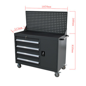 Carrito de Herramientas de Acero de Diseño Moderno Personalizable OEM, Capacidad de 500 kg, 4 Cajones con Cierre Suave, Caja de Herramientas Resistente <span class=keywords><strong>para</strong></span> Exteriores y Garaje - Product Image 2