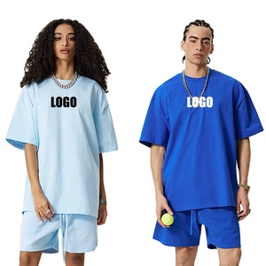 Maglietta personalizzata primavera/estate da uomo e da donna 305G pesante 20 colori t-shirt in cotone 100% a manica corta per giovani - Product Image 1