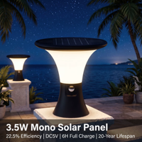 Lampes solaires à pilier IP65 pour extérieur, 3 CCT, avec boîtier ignifuge V0 et garantie de 3 ans pour poteaux de portail et jardins
